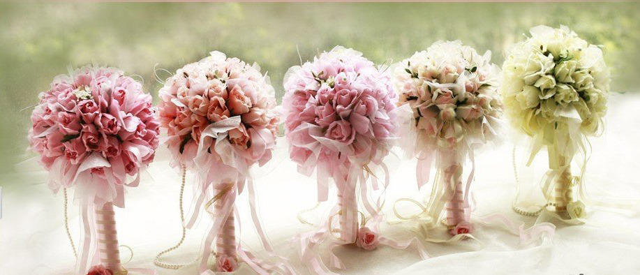 high simulation silk flower wedding flowers wedding bouquets bride hold flowers 5 pieces lot 20x25cm free